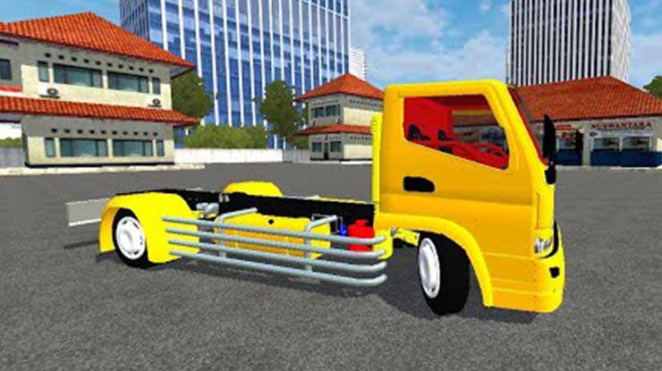 Link Download Mod Bussid Truck Canter Tanpa Bak Knalpot Serigala