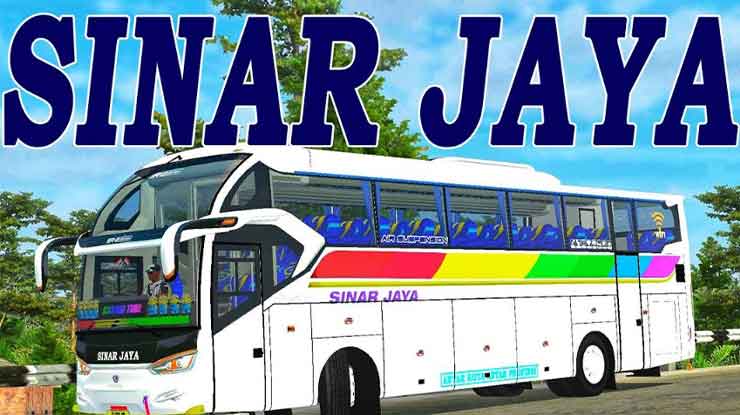 MOD Bussid Livery Sinar Jaya HD Double Decker Full Strobo