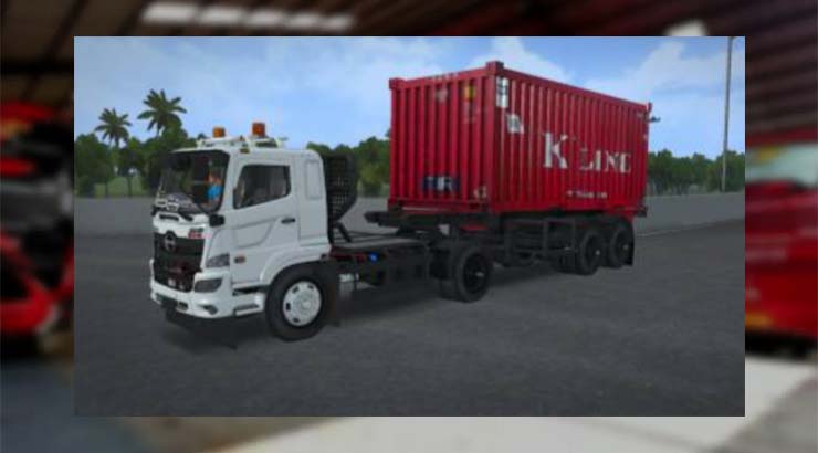 Truk Oleng Hino Trailer 20FT Kontainer K Line