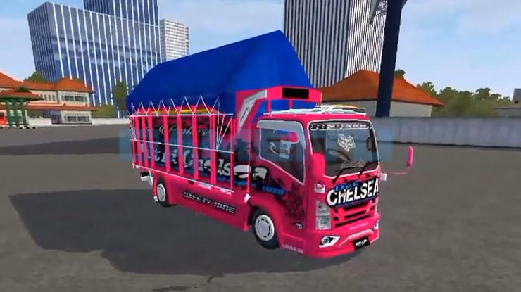 Download Mod Bussid Truck Dek Chelsea Mobis Full Strobo Full Lampu