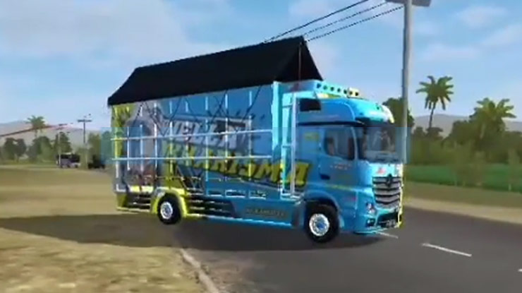 Download Mod Bussid Truck Nella Kharisma Muatan Berat Full Strobo