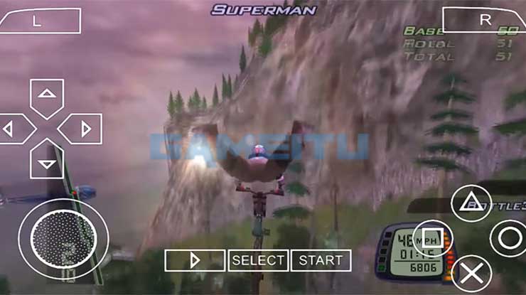 Game Downhill PPSSPP Siap Dimainkan