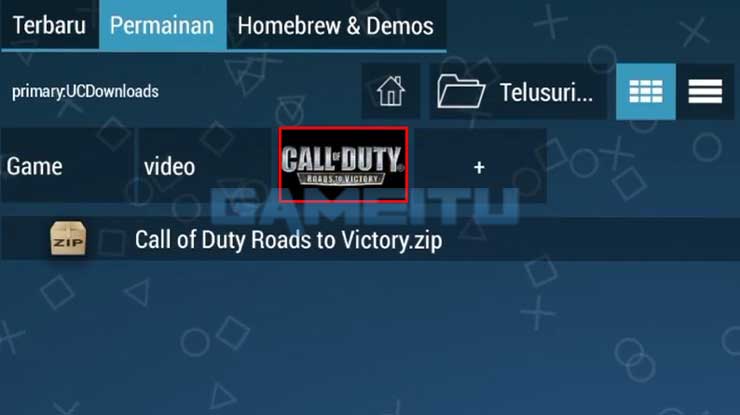 Jalankan Call Of Duty PPSSPP