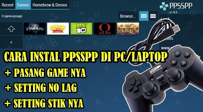 Cara Install PPSSPP di PC Windows Anti Lag Pasang Game