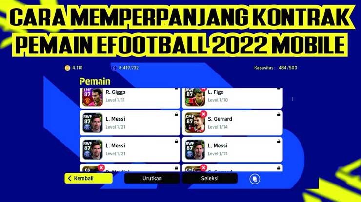 Cara Perpanjang Kontrak Pemain eFootball Mobile Gratis