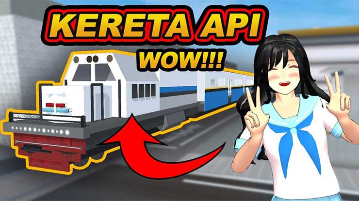 Kereta Api Tersembunyi di Sakura School Simulator Milik Sultan