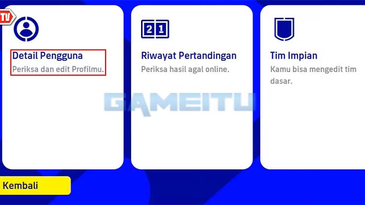 Klik Detail Pengguna