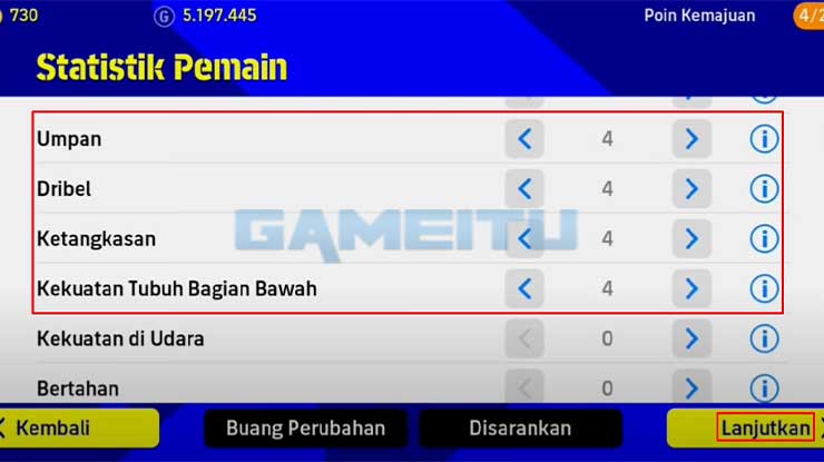 Maksimalkan Statistik Pemain Agar Level Pemain Maksimal