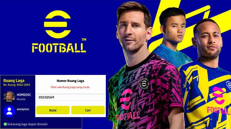 Nomor Ruang Laga Tidak Cocok eFootball Mobile Ini Solusinya