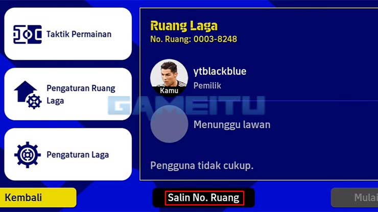 Salin Nomor Ruang