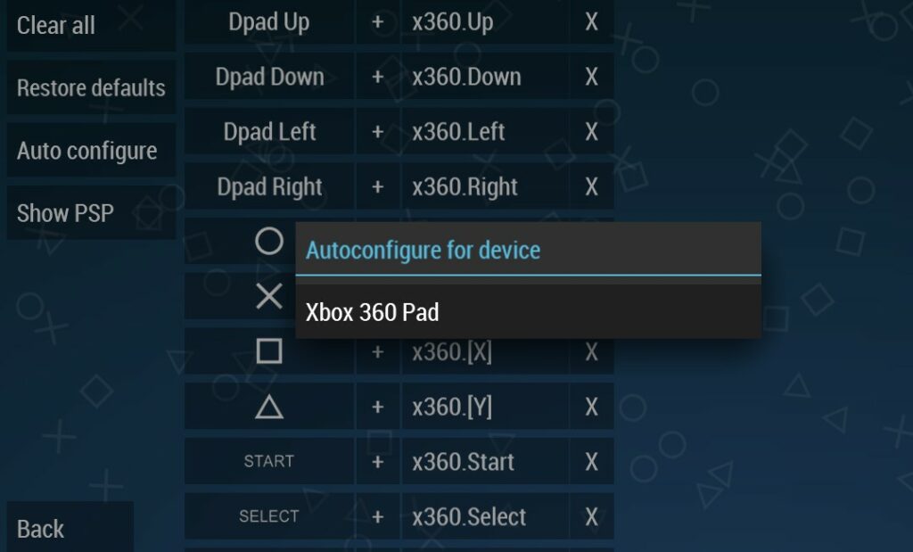 Setting Joystick Otomatis