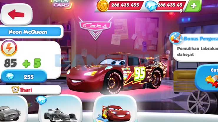 Fitur Cars Fast as Lightning Mod Apk