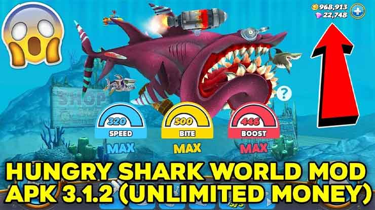 Hungry Shark World Mod Apk Versi 4.8.2 Uang Tak Terbatas