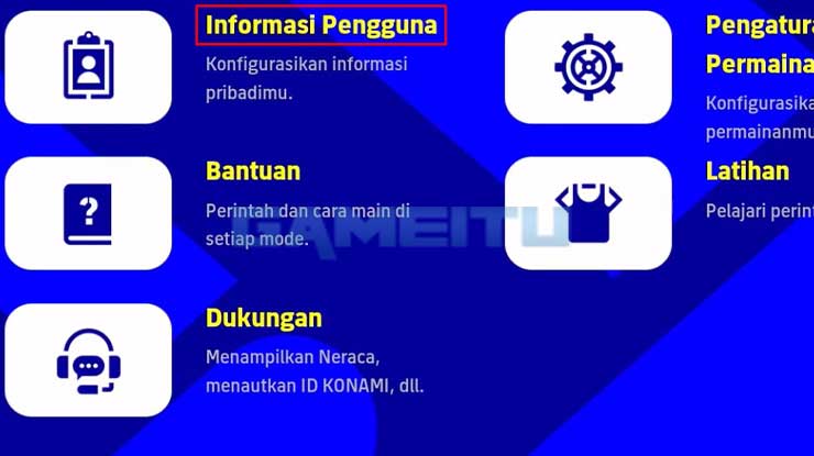 Klik Informasi Pengguna