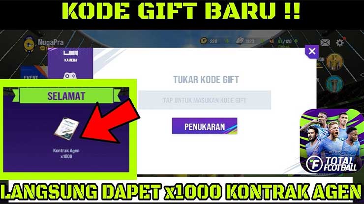 Kode Gift Total Football Hari Ini Hadiah Cara Tukar