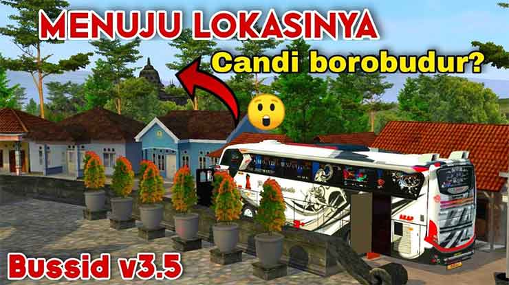 Lokasi Candi Borobudur di Bussid Mod Rute di Map