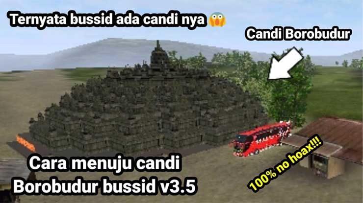 Lokasi Candi Borobudur di Bussid