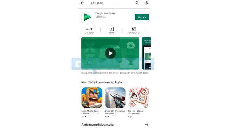 Cara Update Google Play Game