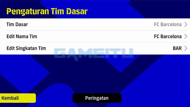 Edit Nama Tim