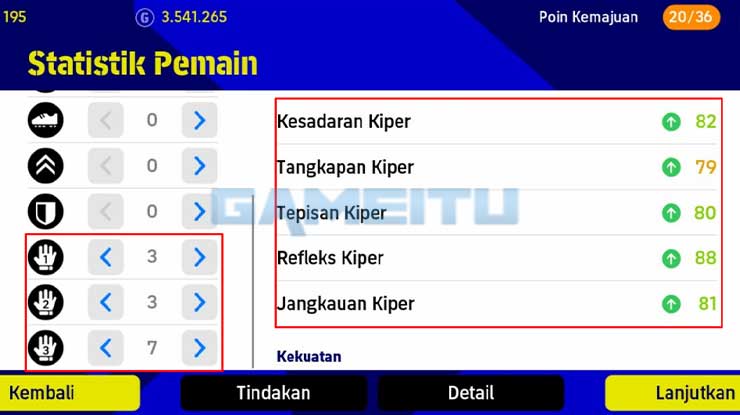 Maksimalkan Statistik