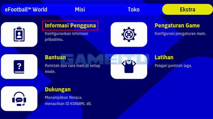 Pilih Informasi Pengguna