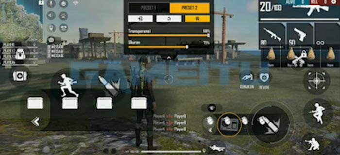 7. Custom HUD Free Fire 2 Jari