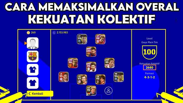 Cara Menambah Kekuatan Kolektif eFootball PES Mobile Langsung Gacor