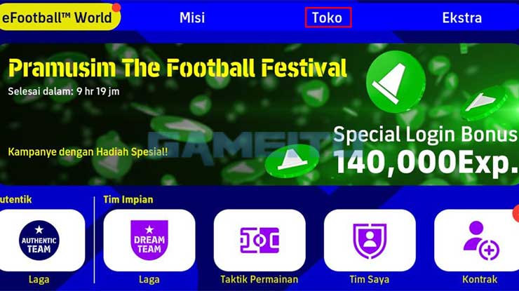 Jalankan eFootball PES Mobile