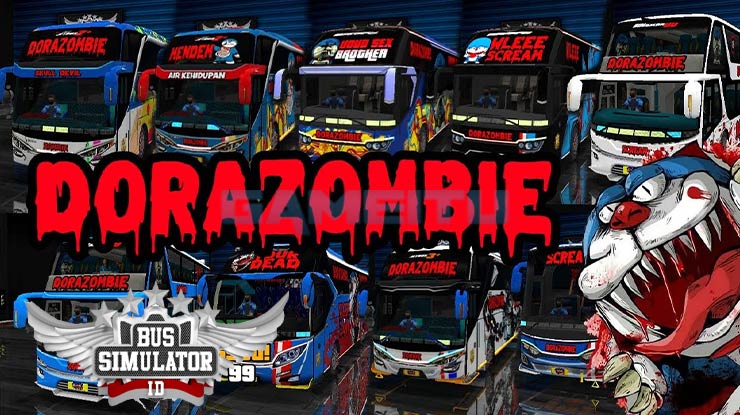 Livery Bussid Doraemon Zombie