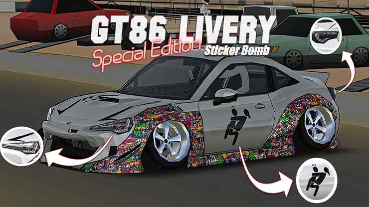 Livery FR Legends GT86 Polisi Samurai Anime No Password