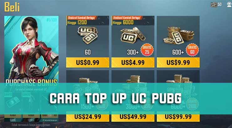 Cara Top Up UC PUBG