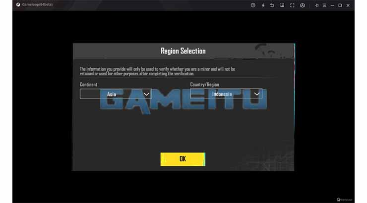 Pilih Region PUBG Mobile