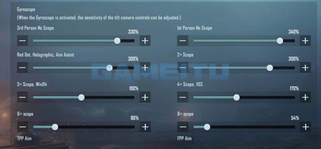 Sensitivitas PUBG No Gyro Terbaik
