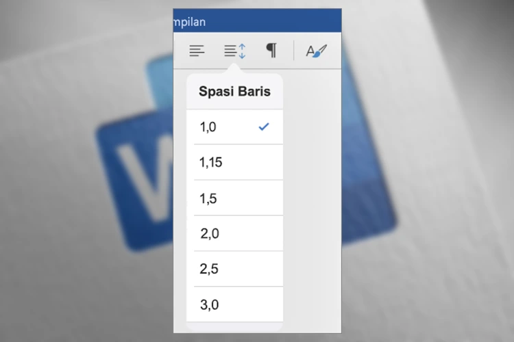 Cara Mengatur Spasi Baris di Word Android