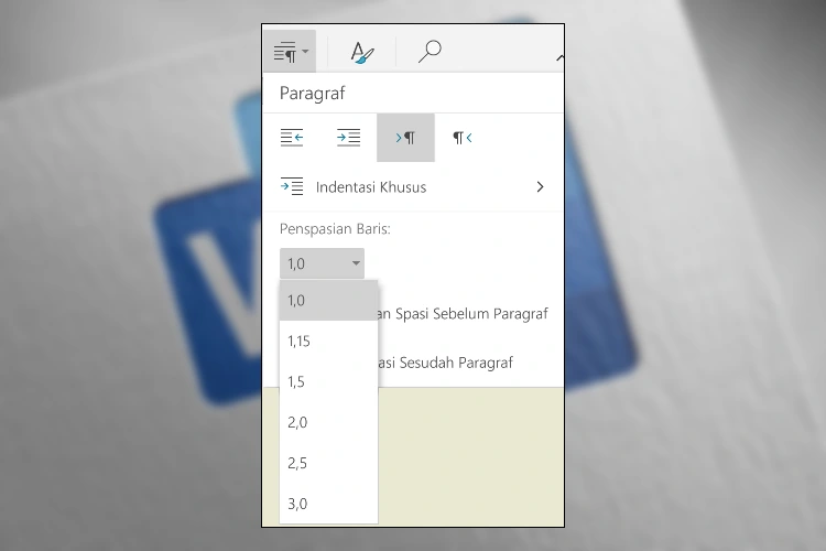 Cara Mengatur Spasi Paragraf di Word Android