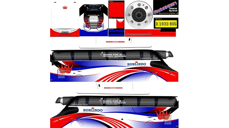 Livery Sadewa Borlindo Scania K300 IB SHD