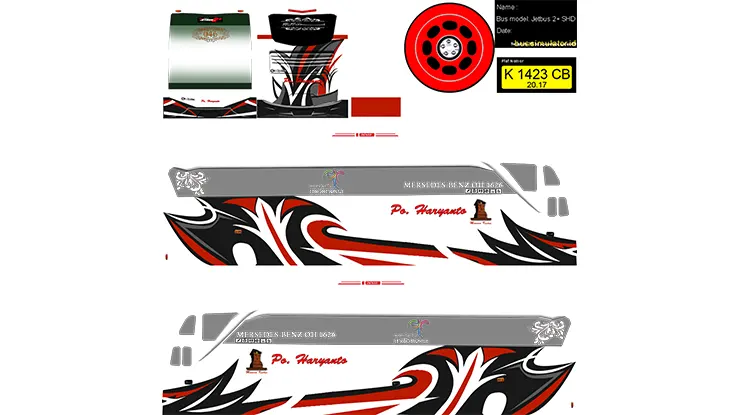 Livery Sadewa PO Haryanto 046 Jetbus 2+ SHD